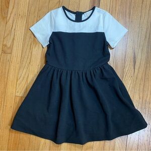 Kate Spade girls size 8 black and white A Line dress